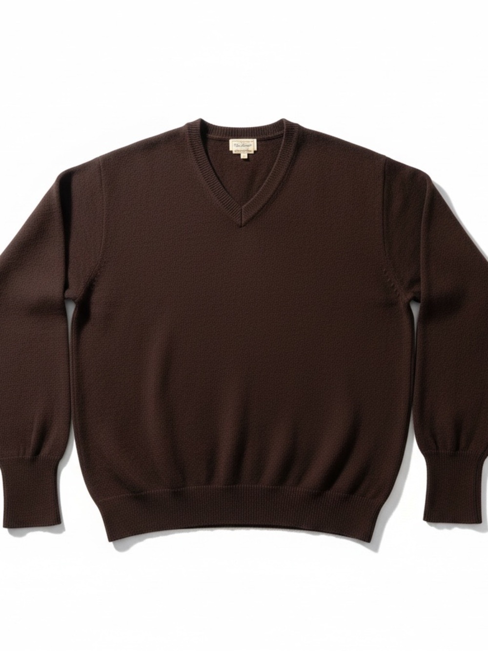 Paul Stuart Men's Cashmere Sweater in Dark Brown, 100% Cashmere